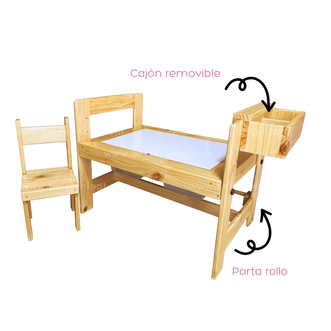 Mesa Sensorial Evolutiva tapa para marcador