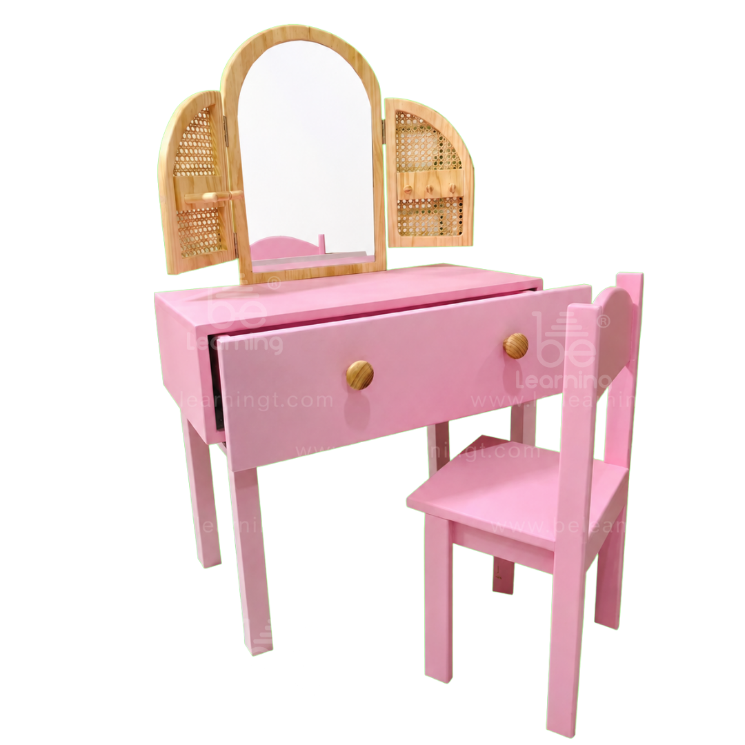 Tocador para niñas con silla